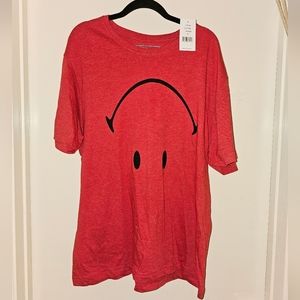 NWT Elevenparis Mens Upside down Smiley Graphic T-Shirt